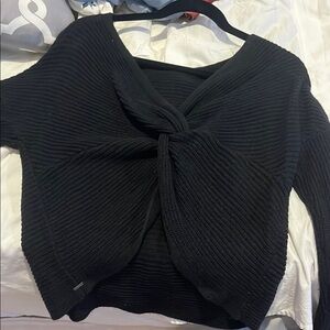 Black Knotted Sweater